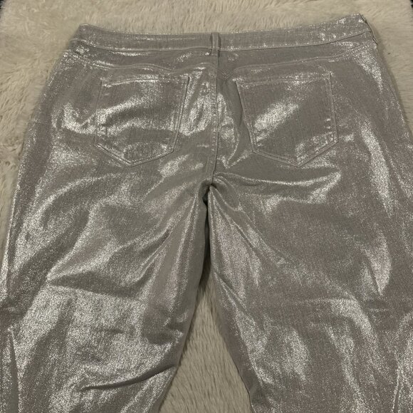 Old Navy womens NWT OG Loose Fit Jeans icicle shimmer 22 stretch - Picture 12 of 14